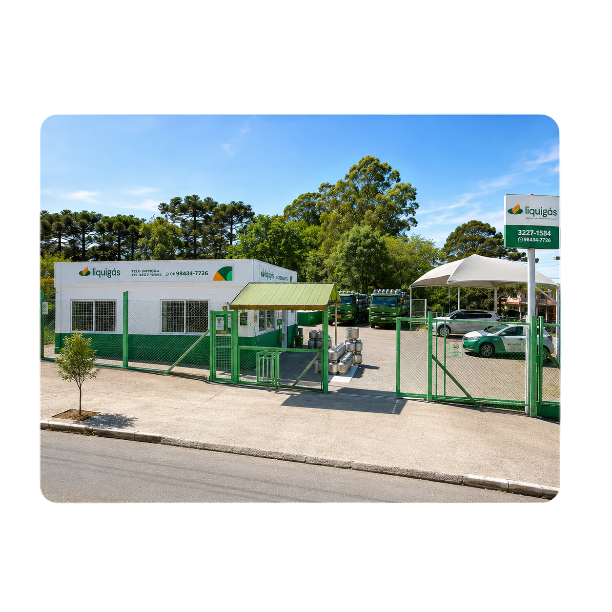 Fachada da PV Distribuidora, revenda autorizada Liquigás em Caxias do Sul